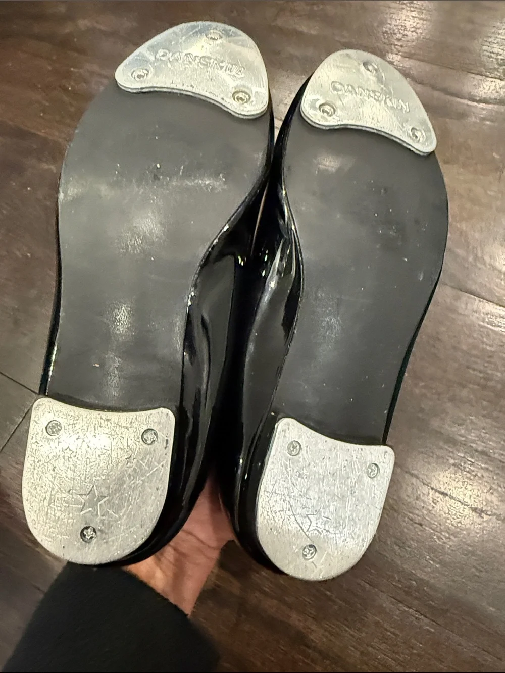 Danskin Black Patent tap Shoes